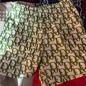 Green Dior Bravest Studios Men Shorts